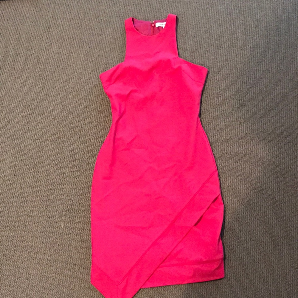 Elizabeth and James Hot Pink Sleeveless Sheath Dress